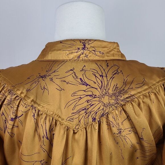 𝅺bishop & Young Jaclyn Button Down Blouse in Citrine Floral Small - Picture 9 of 16